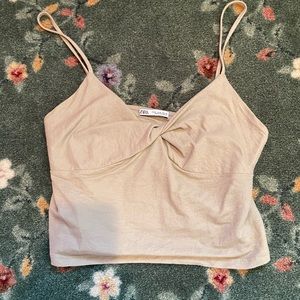Zara twist tie crop top